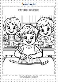 desenho para colorir volta as aulas