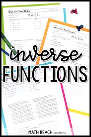 Did You Ever Play Mash As A Kid In School This Inverse Functions Version Is A Fun Way To Create Custom Inv Functions Math Algebra Worksheets Algebra Resources