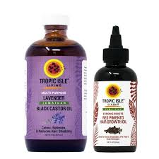 Tropic Isle 8 Ounce Lavender Jamaican Black Castor Oil And 4 Ounce Strong Roots Red Pimento Hair Growth Oil Set Black Castor Oil Castor Oil Hair Growth Oil