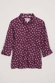 Seasalt blouse Larissa Logan Spot Dark Hellebore