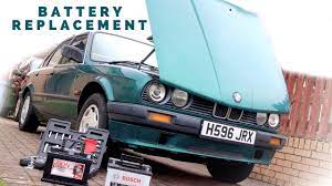 The non bmw replacement battery was like 15 a/h higher in rating that my oe battery. Battery Change On Bmw E30 Youtube