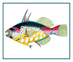 Pink pueblo dmc floss colors: Handsticken Muster Magaz Fallour S Renard S Colorful Tropical Fish 7 Counted Cross Stitch Chart Pattern Dmfdentallab Com