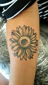 Black And Grey Sunflower Tattoo Small Black And Grey Sunflower Tattoo Sunflower Tattoo Small Small Tattoos Small Chest Tattoos