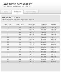 abercrombie mens shorts size chart best picture of chart