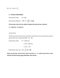 Contoh soal dan penyelesaian ekonomi manajerial panduan solusi source : Integral Bab 14 Kuliah Matematika Ekonomi News