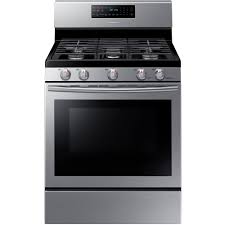 Samsung 30 In 5 8 Cu Ft Gas Range With Self Cleaning And Fan Convection Oven In Stainless Steel Nx58h5600ss The Home Depot Convection Range Gas Oven Gas Range