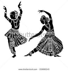 Black And White Dancer Silhouette Painting Indian Woman Black Art Painting Indian Art Paintings Indian Dance