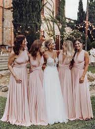 If you plan to do a beach wedding soon, keep in mind that everything has to be perfect. Country Pink Convertible Long Bridesmaid Dresses Cheap Chiffon Beach Wedding Party Dr Blush Pink Bridesmaid Dresses Pink Bridesmaid Dresses Wedding Bridesmaids