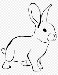 Print and color easter pdf coloring books from primarygames. Easter Bunny Rabbit Clip Art Rabbit Clipart Black And White Free Transparent Png Clipart Images Download
