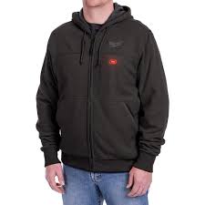 Milwaukee Mens Large M12 12 Volt Lithium Ion Cordless Black Heated Hoodie Kit With 1 1 5ah Battery And Charger
