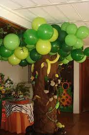 A set of monkey themed cut out decorations. Jungle Animals Birthday Party Ideas Photo 26 Of 32 Animal Birthday Party Jungle Safari Party Jungle Theme Parties