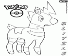 When the online coloring page has loaded, select a color and start clicking on the picture to color it in. An Electric Pokemon Blitzle Coloring Page Printable Game