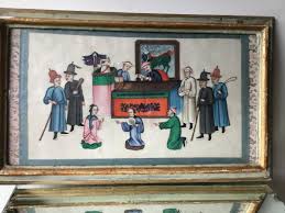95 washington st ste 104. Painting On Rice Paper Canton China Xixth Century Gouache