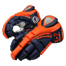 maverik rome rx3 custom lacrosse gloves navy and orange