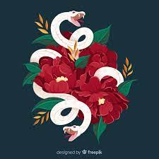 16 янв 201914 831 просмотр. Free Vector Snake With Flowers Background