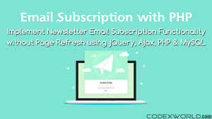 If you are allowing the user to fill and submit the form for insert data. Newsletter Email Subscription With Php And Mysql Youtube