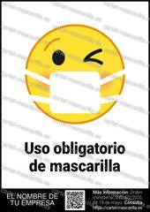 Cartel De Uso Obligatorio De Mascarilla En 2020 Letreros Para Negocios Carteles Para Negocios Carteles De Seguridad