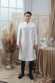 Áo Dài Nam Màu Trắng A184 - RICCA Design