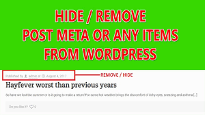 Now it's time to delete it. How To Hide Remove Post Meta Or Any Items From Wordpress Without Plugin Step By Step Tutorial Youtube