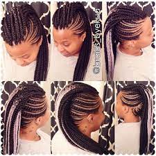 I Am Loving These Braids I Really Love The Pink Highlights Braided Mohawk Hairstyles Mohawk Braid Styles Braids For Black Hair
