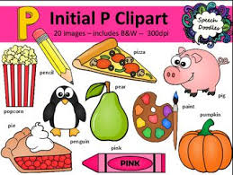 This Bundle Of Clipart Contains 20 Images Of Words That Start With The Letter P 10 Color 10 Black And White The Clip Art Black And White Lines Lettering