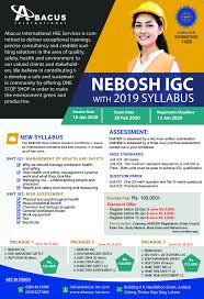 Nebosh Igc Jan 2020 In 2020 Occupational Health And Safety Health And Safety Syllabus