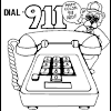 In an emergency dial 911 coloring page that you can customize and print for kids. 1