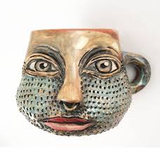 Face Cup by @livingpots AKA Marisa Wallace Made in 2018 #ceramics  #livingpots #pottery #facecup #Handmade #handmadeart #sculpture #modernart  #worldart #contemporaryart