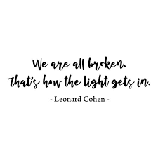 Wall Quote Decal We Are All Broken That S How The Light Etsy Quote Decals Quotes Wall Quotes Decals