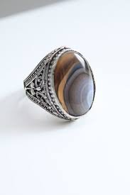 Natural Agate Aqeeq Stone Yemeni Silver Ring Tribal Carved Ring Men Ring Size 11 Ring Rings For Men Carved Ring Silver Rings