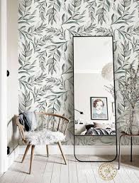 Boho Verlaat Aquarel Verwijderbaar Behang Peel Stick Etsy In 2020 Boho Leaves Removable Wallpaper Textured Walls