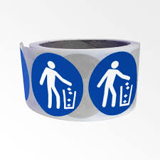 Rouleau De Pictogrammes D Obligation Iso 7010 Utiliser La Poubelle M030 Les Poubelles Pictogramme Poubelle