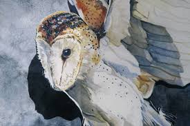 April Bird Of The Month Close Up Of The Barn Owl Pop Up Card Owl Great Horned Owl Bird Crafts