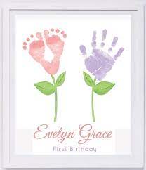 Ihr könnt alles mögliche aus salzteig formen und basteln, anschließend in den backofen, anmalen, fertig. Baby Footprint Art Forever Prints Hand And Footprint Keepsake For Kids Or Baby Mother S Day New Mom Nursery Art Baby In Loving Memory Arte Infantil Huellas De Bebe Baby Diy