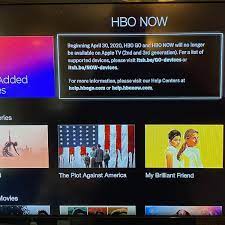 We did not find results for: Hbo Go And Hbo Now Will No Longer Be Available On 2nd And 3rd Gen Apple Tvs Starting April 30 Macrumors