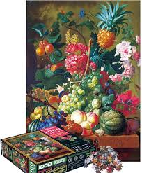 Put the jigsaw puzzle together to reveal a picture of assorted fruit. Buy Buscbear Fruit And Flowers Puzzle 1000 Pieces For Adults Fine Artwork Jigsaw Puzzles Cool And Challenge Puzzle For Family Game Home Wall Decor Online In Turkey B09b76c9wv