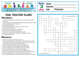764 30 39 mata pelajaran : Soal Teka Teki Silang Tts Ips Kelas 3 Sd Bab Mengenal Pekerjaan Dan Kunci Jawaban Bimbel Brilian