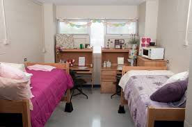 Here S A Photo Of A Room In Esseff Hall The All Female Residence Moving Into A Residence Hall Is A Big Change King S Has Answe Residence Hall Room Dorm Room