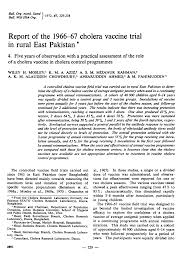 Report of the 1966-67 cholera vaccine trial