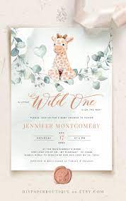 Giraffe Baby Shower Invitation Template Baby Giraffe Shower Etsy Giraffe Baby Shower Invitations Baby Shower Giraffe Giraffe Baby Shower Theme