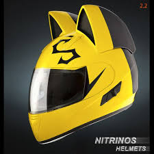 There are small ears, large ears, straight ears, as well as folded ears, and there are helmets are designed exactly like the shape and sizes of cat ears. Helmet Cat Ear Motorcycle Helmet Dot Approved