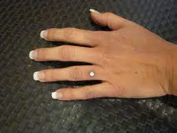 My Dermal Implant Piercing My Engagement Ring What A Cute Idea Dermal Implants Body Piercings Dermal Piercing