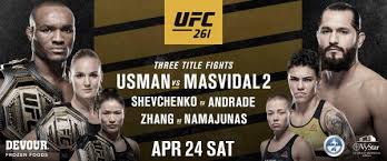 Ufc returns to live events in jacksonville, florida on april 24 with 3 title fights including usman vs masvidal 2, shevchenko vs andrade and zhang vs namajunas. Ufc Welcomes Back Live Fans Starting With Ufc 261 Usman Vs Masvidal 2 Mma Fight Coverage