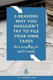 6 Reasons Why You Shouldn T Try To File Your Own Taxes In 2020 Small Business Tax Business Tax Online Taxes