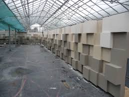 Urban Wall Fully Up And Painted This Will Be Dismantled Re Erected And Touched Up On Site Garden Design Design Wall