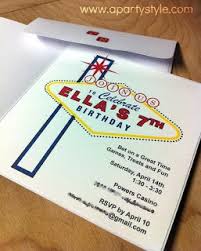 A Party Style Lucky Number Seven Invites Casino Casino Birthday Party Casino Party Casino Birthday