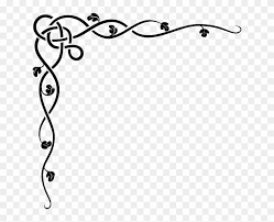 Celtic Flourish Corner Border Shape Vine Copy And Paste Borders Free Transparent Png Clipart Images Download