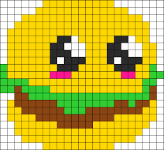 Burger Perler Bead Pattern Dessin Carreau Points De Couture Pixel Art