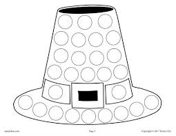 Thanksgiving Do A Dot Printables And Dot Art Painting Coloring Pages Thanksgiving Crafts For Toddlers Thanksgiving Coloring Pages Pilgrim Crafts Preschool