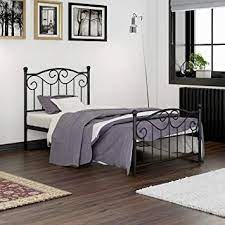 Antik Shop Twin Size Metal Bed Frame Heavy Duty Headboard Footboard Bedroom Furniture Twin Contemporary B Twin Size Metal Bed Frame Contemporary Bed Bed Frame